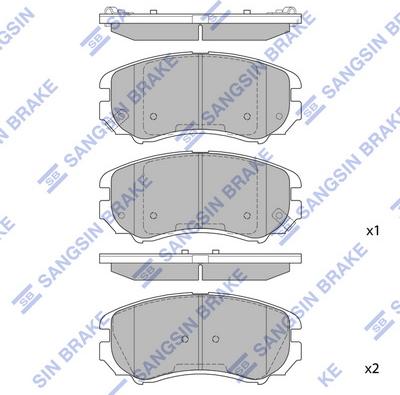 Hi-Q SP1202 - Комплект спирачно феродо, дискови спирачки vvparts.bg