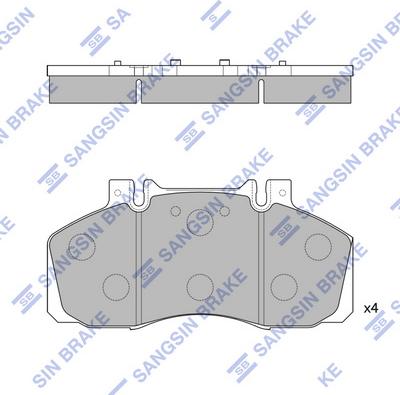 Hi-Q SP1207 - Комплект спирачно феродо, дискови спирачки vvparts.bg