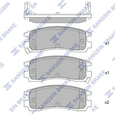 Hi-Q SP1285 - Комплект спирачно феродо, дискови спирачки vvparts.bg