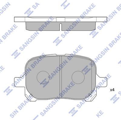 Hi-Q SP1226 - Комплект спирачно феродо, дискови спирачки vvparts.bg