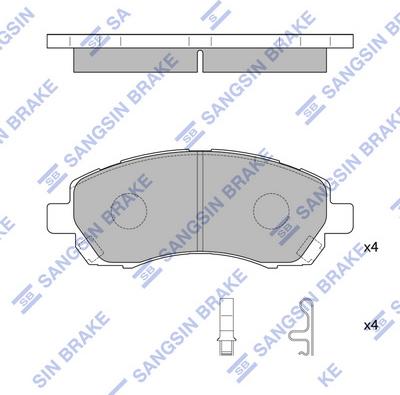 Hi-Q SP1228 - Комплект спирачно феродо, дискови спирачки vvparts.bg