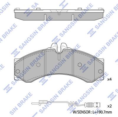 Hi-Q SP1277 - Комплект спирачно феродо, дискови спирачки vvparts.bg