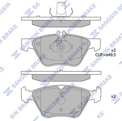 Hi-Q SP1797A - Комплект спирачно феродо, дискови спирачки vvparts.bg