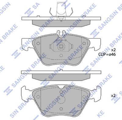 Hi-Q SP1797 - Комплект спирачно феродо, дискови спирачки vvparts.bg