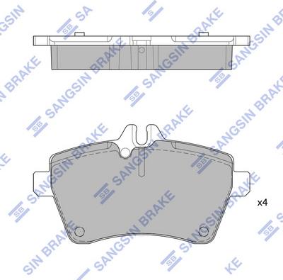 Hi-Q SP1749 - Комплект спирачно феродо, дискови спирачки vvparts.bg