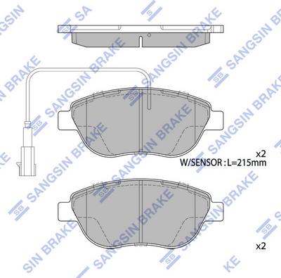 Hi-Q SP1746 - Комплект спирачно феродо, дискови спирачки vvparts.bg