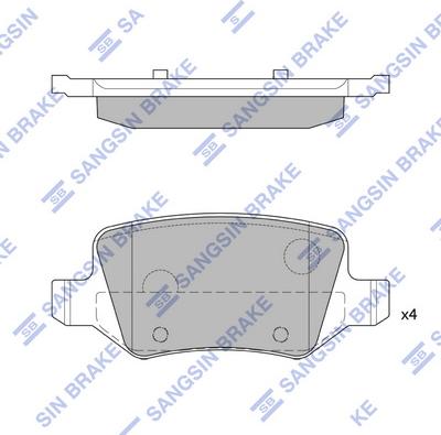 Hi-Q SP1748 - Комплект спирачно феродо, дискови спирачки vvparts.bg