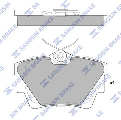 Hi-Q SP1742 - Комплект спирачно феродо, дискови спирачки vvparts.bg