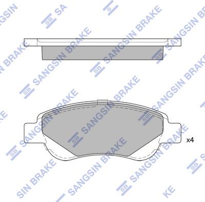 Hi-Q SP1750 - Комплект спирачно феродо, дискови спирачки vvparts.bg