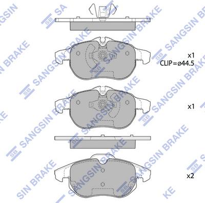 Hi-Q SP1758 - Комплект спирачно феродо, дискови спирачки vvparts.bg