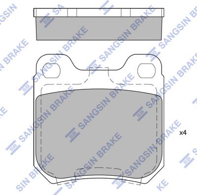 Hi-Q SP1760 - Комплект спирачно феродо, дискови спирачки vvparts.bg