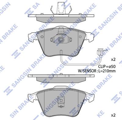 Hi-Q SP1705 - Комплект спирачно феродо, дискови спирачки vvparts.bg