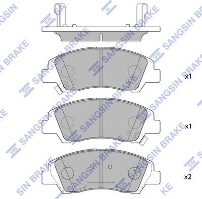 Hi-Q SP1719 - Комплект спирачно феродо, дискови спирачки vvparts.bg