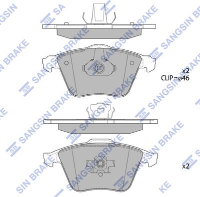 Hi-Q SP1784 - Комплект спирачно феродо, дискови спирачки vvparts.bg