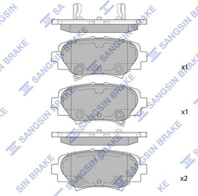 Hi-Q SP1730 - Комплект спирачно феродо, дискови спирачки vvparts.bg