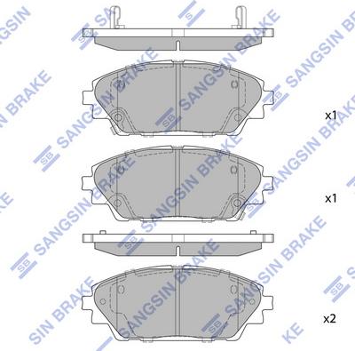 Hi-Q SP1729 - Комплект спирачно феродо, дискови спирачки vvparts.bg