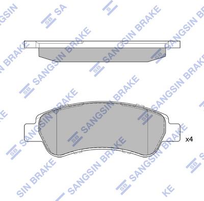 Hi-Q SP1727 - Комплект спирачно феродо, дискови спирачки vvparts.bg