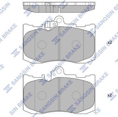 Hi-Q SP1773 - Комплект спирачно феродо, дискови спирачки vvparts.bg