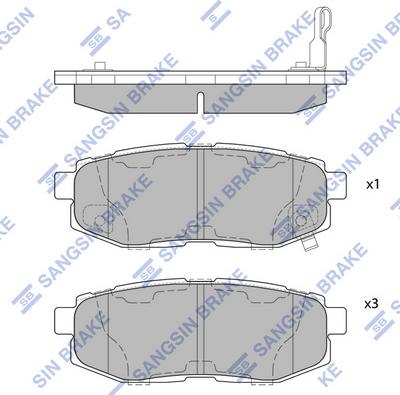 Hi-Q SP1777 - Комплект спирачно феродо, дискови спирачки vvparts.bg