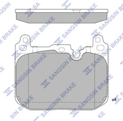 Hi-Q SP2402A - Комплект спирачно феродо, дискови спирачки vvparts.bg