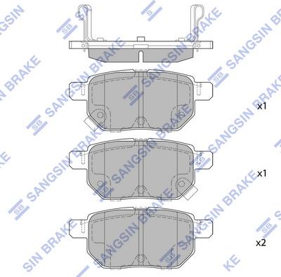 Hi-Q SP2094H - Комплект спирачно феродо, дискови спирачки vvparts.bg