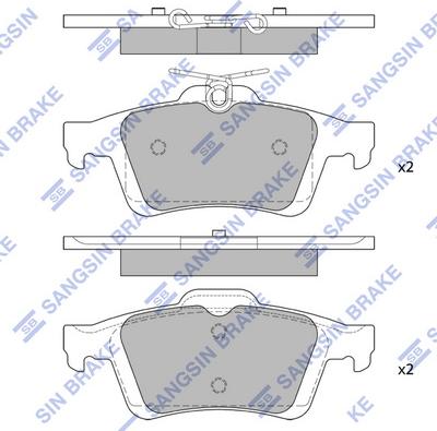 Hi-Q SP2091 - Комплект спирачно феродо, дискови спирачки vvparts.bg