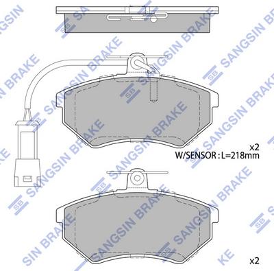 Hi-Q SP2005A - Комплект спирачно феродо, дискови спирачки vvparts.bg