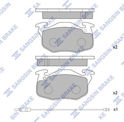 Hi-Q SP2003 - Комплект спирачно феродо, дискови спирачки vvparts.bg