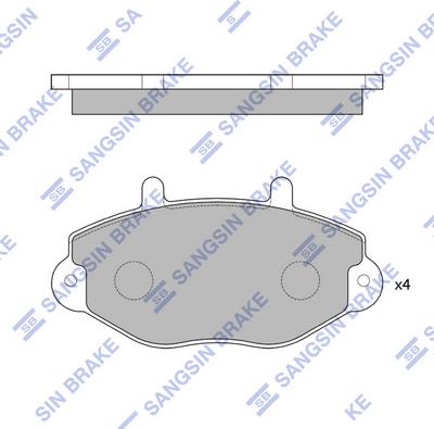 Hi-Q SP2019 - Комплект спирачно феродо, дискови спирачки vvparts.bg