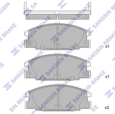 Hi-Q SP2010 - Комплект спирачно феродо, дискови спирачки vvparts.bg