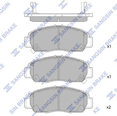 Hi-Q SP2012B - Комплект спирачно феродо, дискови спирачки vvparts.bg