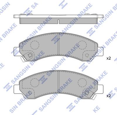 Hi-Q SP2088 - Комплект спирачно феродо, дискови спирачки vvparts.bg