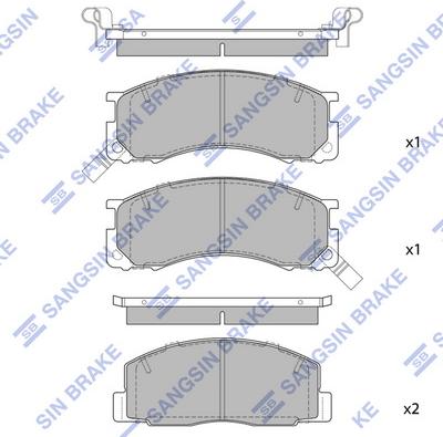 Hi-Q SP2035 - Комплект спирачно феродо, дискови спирачки vvparts.bg