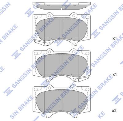 Hi-Q SP2033 - Комплект спирачно феродо, дискови спирачки vvparts.bg