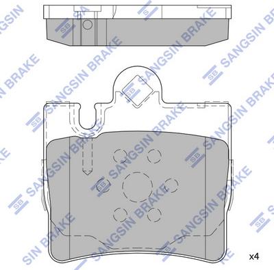 Hi-Q SP2192 - Комплект спирачно феродо, дискови спирачки vvparts.bg