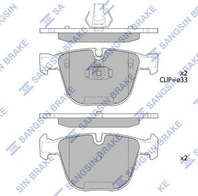 Hi-Q SP2164 - Комплект спирачно феродо, дискови спирачки vvparts.bg