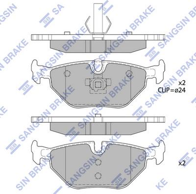 Hi-Q SP2162 - Комплект спирачно феродо, дискови спирачки vvparts.bg