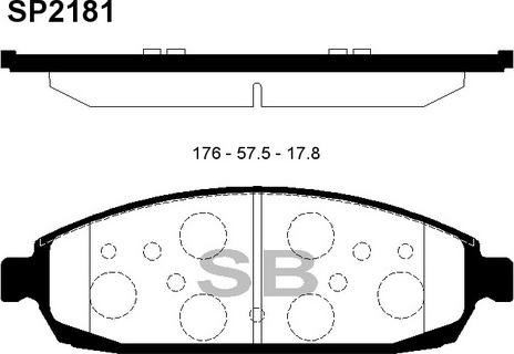 Hi-Q SP2181 - Комплект спирачно феродо, дискови спирачки vvparts.bg