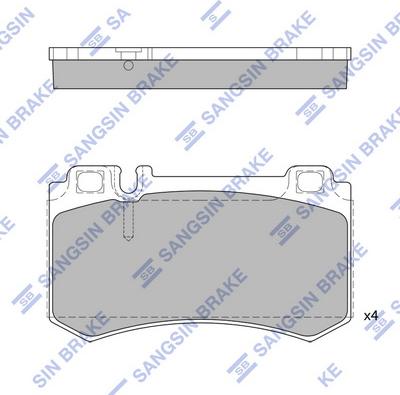 Hi-Q SP2188 - Комплект спирачно феродо, дискови спирачки vvparts.bg