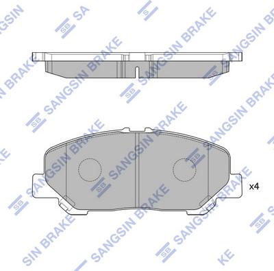 Hi-Q SP2183 - Комплект спирачно феродо, дискови спирачки vvparts.bg