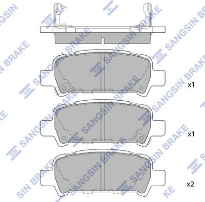 Hi-Q SP2120 - Комплект спирачно феродо, дискови спирачки vvparts.bg