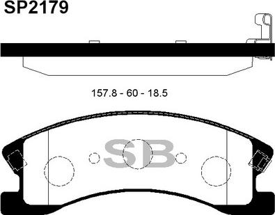 Hi-Q SP2179 - Комплект спирачно феродо, дискови спирачки vvparts.bg