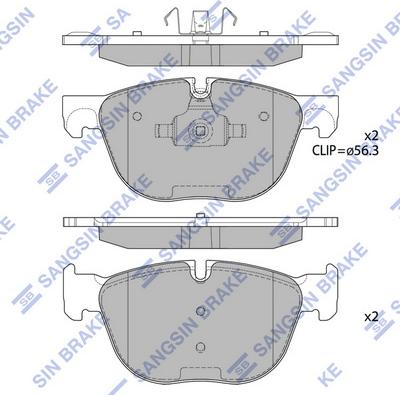 Hi-Q SP2172 - Комплект спирачно феродо, дискови спирачки vvparts.bg