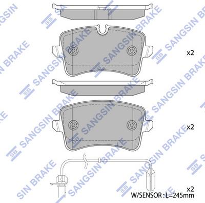 Hi-Q SP2317 - Комплект спирачно феродо, дискови спирачки vvparts.bg