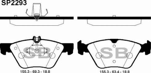 Hi-Q SP2293 - Комплект спирачно феродо, дискови спирачки vvparts.bg