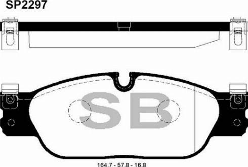 Hi-Q SP2297 - Комплект спирачно феродо, дискови спирачки vvparts.bg