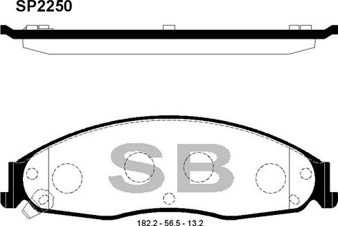 Hi-Q SP2250 - Комплект спирачно феродо, дискови спирачки vvparts.bg