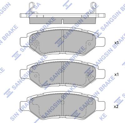 Hi-Q SP2252 - Комплект спирачно феродо, дискови спирачки vvparts.bg