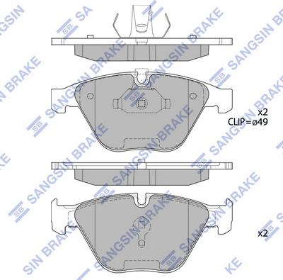 Hi-Q SP2210 - Комплект спирачно феродо, дискови спирачки vvparts.bg