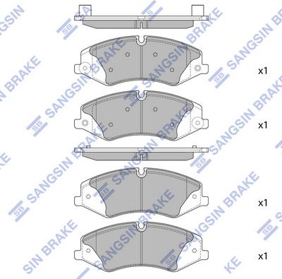 Hi-Q SP2238 - Комплект спирачно феродо, дискови спирачки vvparts.bg